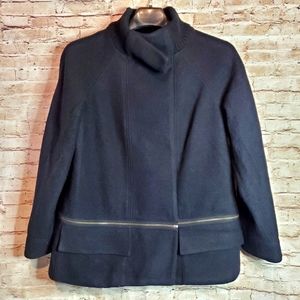 Vince Wool Convertable Double Breasted Coat Sz M EUC